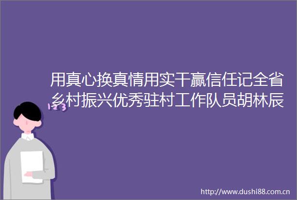 用真心换真情用实干赢信任记全省乡村振兴优秀驻村工作队员胡林辰