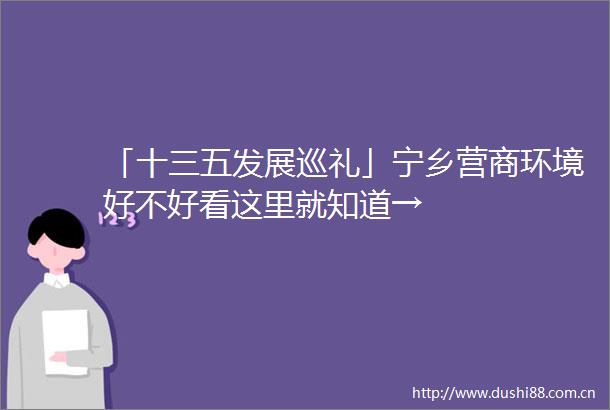 「十三五发展巡礼」宁乡营商环境好不好看这里就知道→
