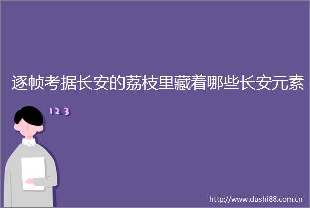 逐帧考据长安的荔枝里藏着哪些长安元素