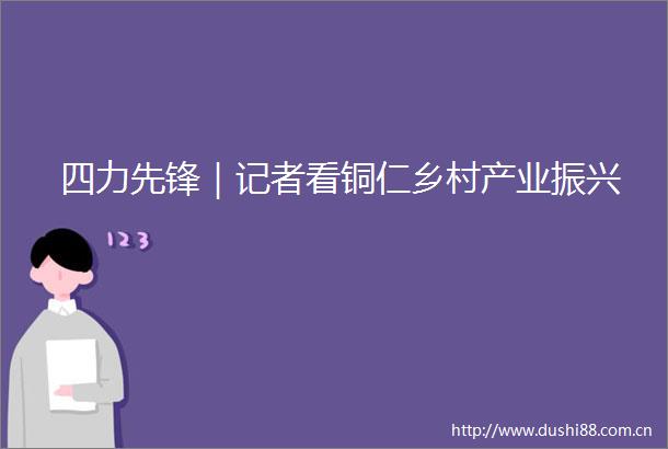 四力先锋｜记者看铜仁乡村产业振兴