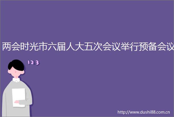 两会时光市六届人大五次会议举行预备会议