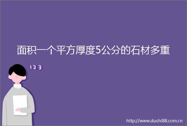 面积一个平方厚度5公分的石材多重
