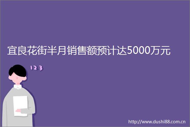 宜良花街半月销售额预计达5000万元