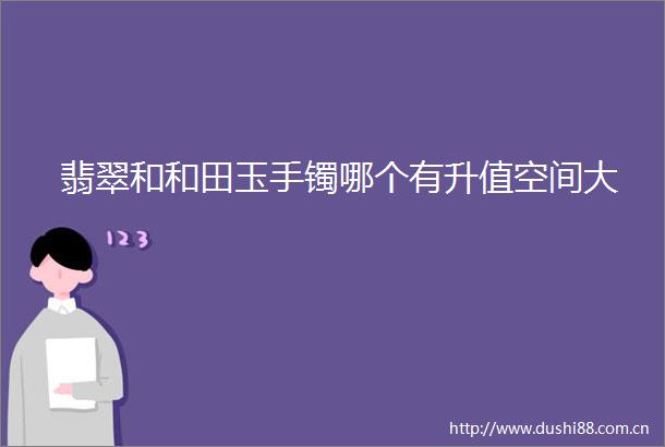 翡翠和和田玉手镯哪个有升值空间大