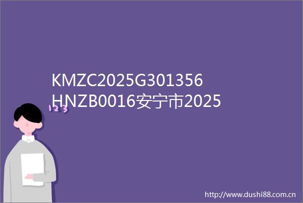 KMZC2025G301356HNZB0016安宁市2025年度职业技能培训项目（二次）的公开招标公告