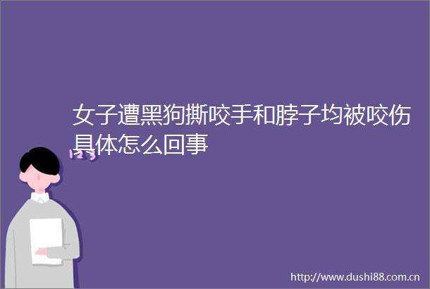 女子遭黑狗撕咬手和脖子均被咬伤具体怎么回事