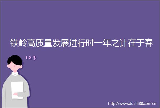 铁岭高质量发展进行时一年之计在于春
