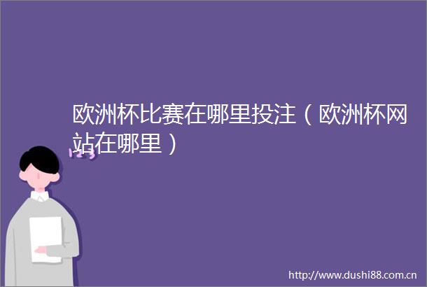 欧洲杯比赛在哪里投注（欧洲杯网站在哪里）