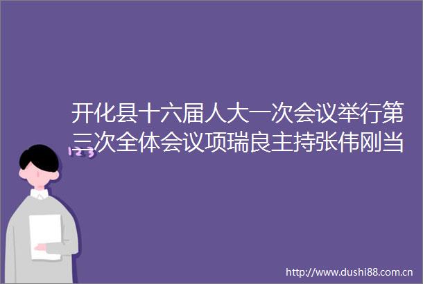 开化县十六届人大一次会议举行第三次全体会议项瑞良主持张伟刚当选县人大常委会主任童炜鑫当选县县长