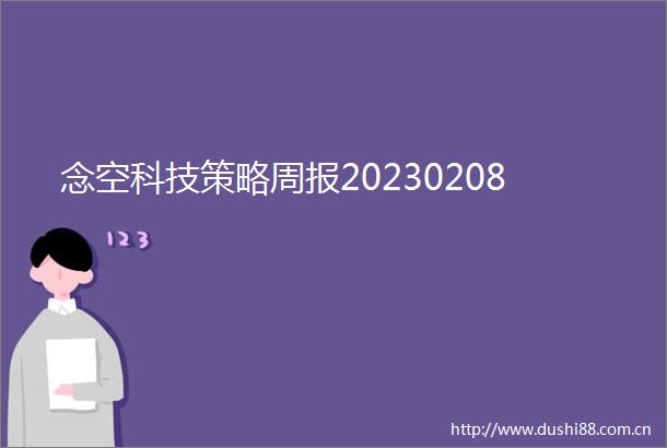 念空科技策略周报20230208