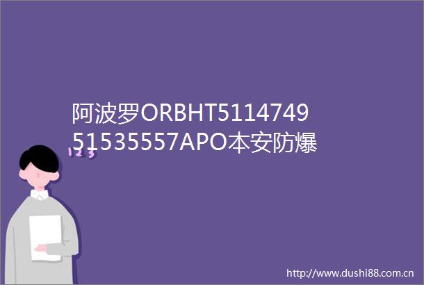 阿波罗ORBHT511474951535557APO本安防爆感温探测器