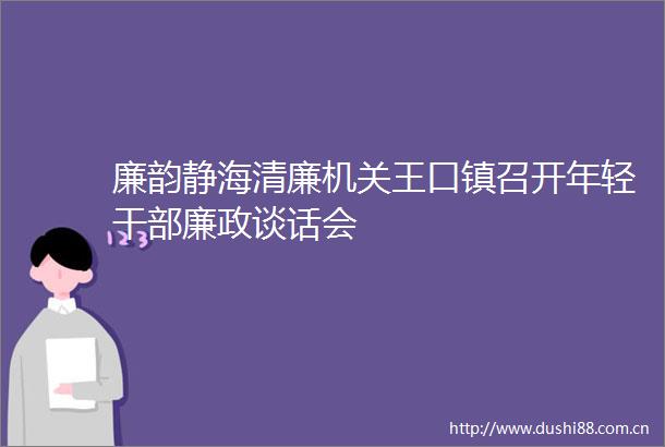 廉韵静海清廉机关王口镇召开年轻廉政谈话会
