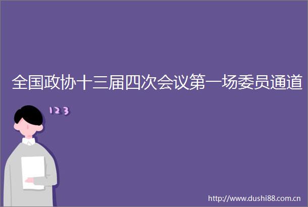 全国政协十三届四次会议第一场委员通道