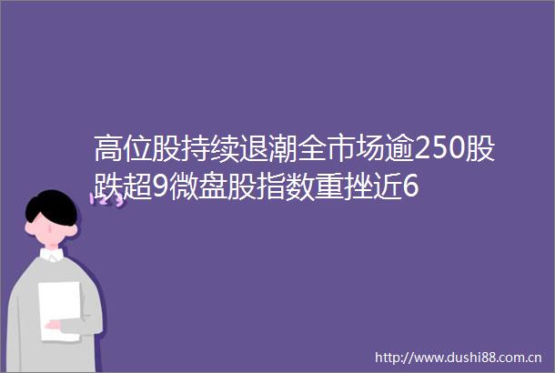 高位股持续退潮全市场逾250股跌超9微盘股指数重挫近6