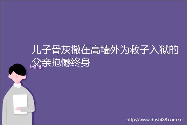 儿子骨灰撒在高墙外为救子入狱的父亲抱憾终身