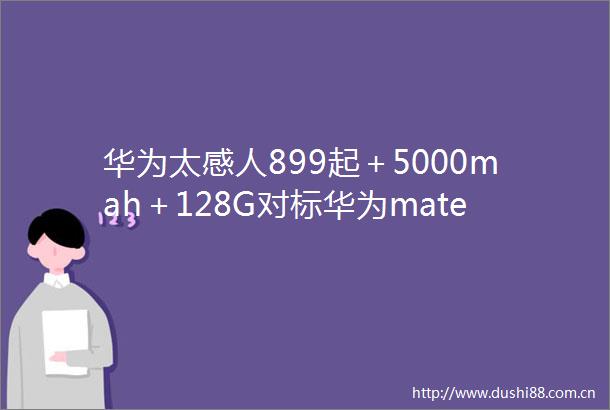 华为太感人899起＋5000mah＋128G对标华为mate20X