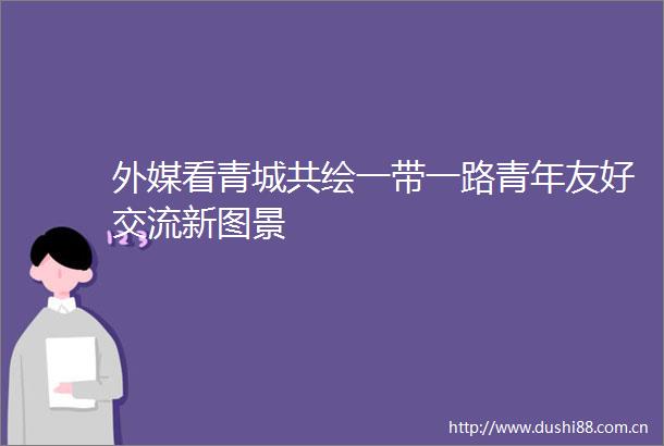 外媒看青城共绘一带一路青年友好交流新图景
