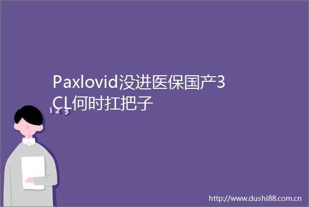 Paxlovid没进医保国产3CL何时扛把子