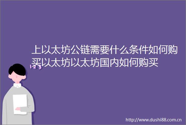 上以太坊公链需要什么条件如何购买以太坊以太坊国内如何购买