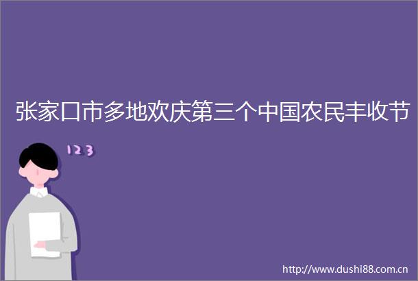 张家口市多地欢庆第三个农民丰收节