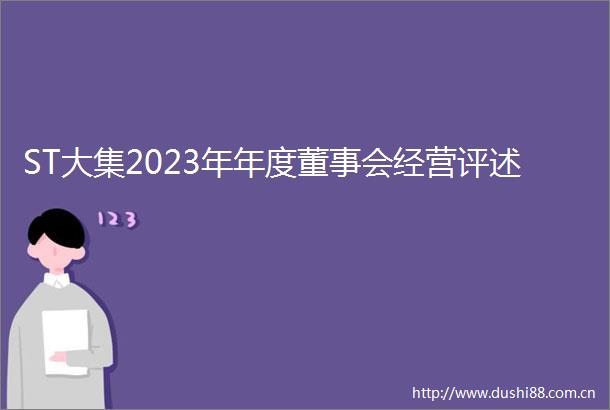ST大集2023年年度董事会经营评述