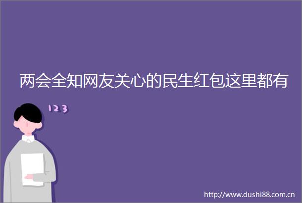两会全知网友关心的民生红包这里都有
