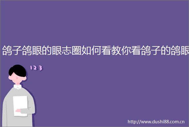 鸽子鸽眼的眼志圈如何看教你看鸽子的鸽眼
