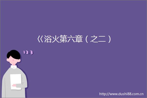 巜浴火第六章（之二）