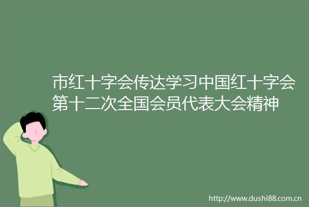 市红十字会传达学习红十字会第十二次全国会员代表大会精神