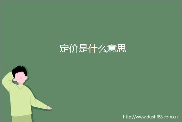 定价是什么意思