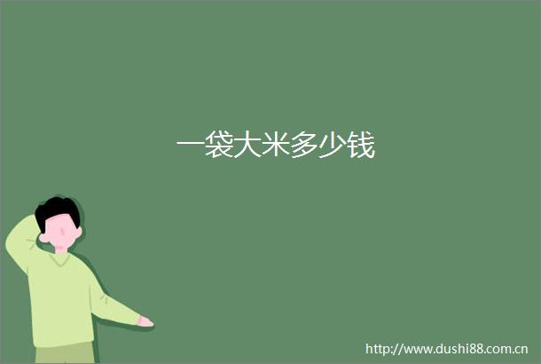 一袋大米多少钱