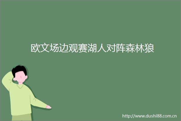 欧文场边观赛湖人对阵森林狼