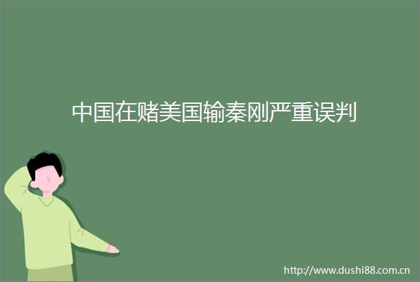 在赌美国输秦刚严重误判