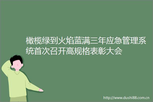 橄榄绿到火焰蓝满三年应急管理系统首次召开高规格表彰大会