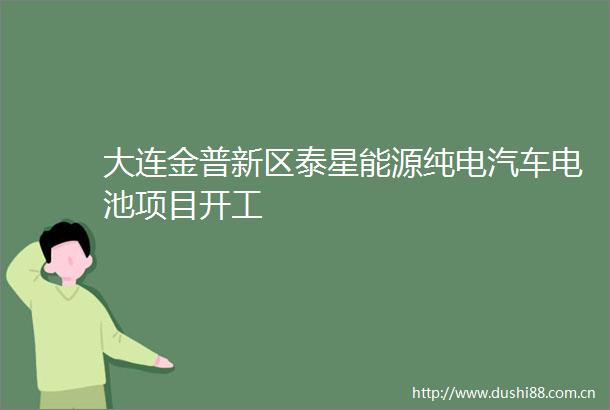 大连金普新区泰星能源纯电汽车电池项目开工