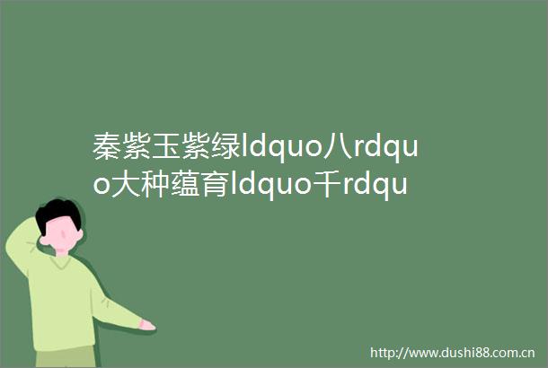 秦紫玉紫绿ldquo八rdquo大种蕴育ldquo千rdquo万化