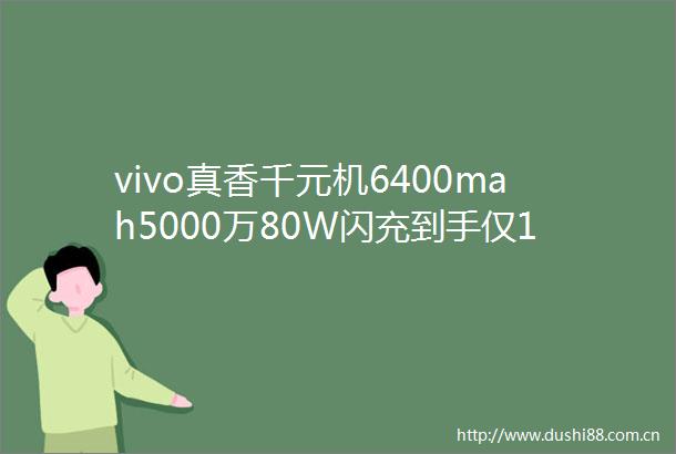 vivo真香千元机6400mah5000万80W闪充到手仅1274