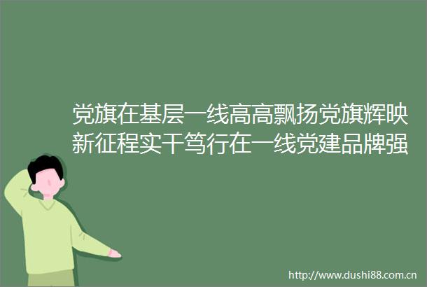 党旗在基层一线高高飘扬党旗辉映新征程实干笃行在一线党建品牌强引领司法为民质效升