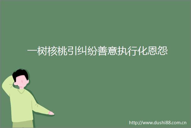 一树核桃引善意执行化恩怨