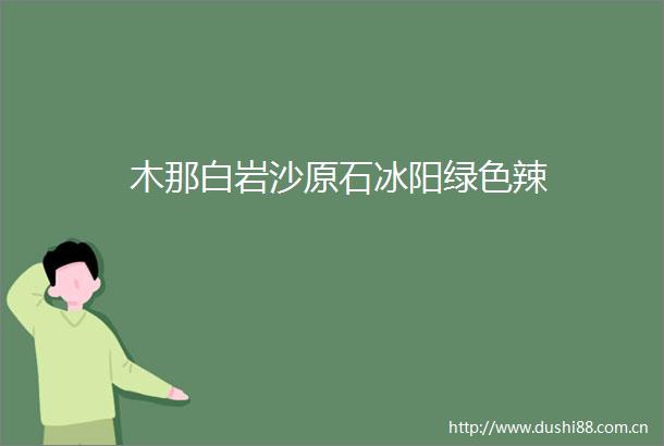 木那白岩沙原石冰阳绿色辣