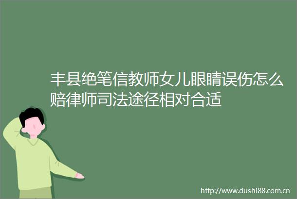 丰县绝笔信教师女儿眼睛误伤怎么赔律师司法途径相对合适