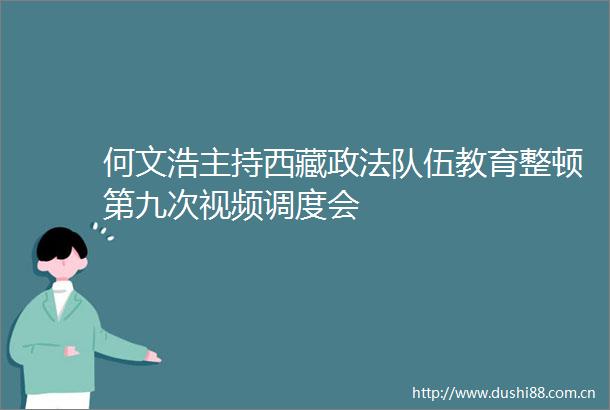 何文浩主持西藏政法队伍教育整顿第九次视频调度会