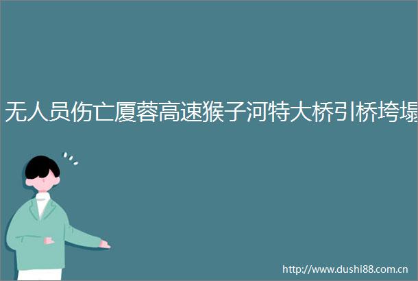 无人员伤亡厦蓉高速猴子河特大桥引桥垮塌