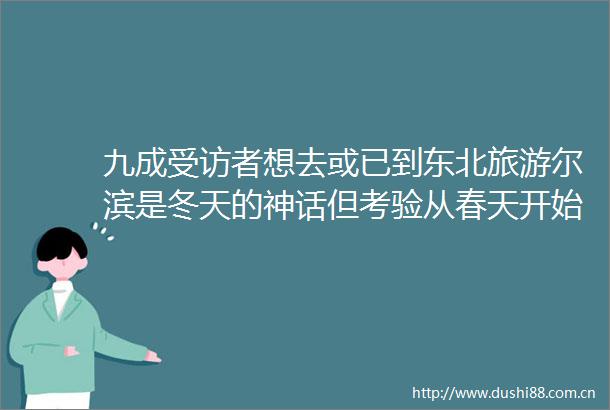九成受访者想去或已到东北旅游尔滨是冬天的神话但考验从春天开始｜2024年春节旅游消费趋势数据报告