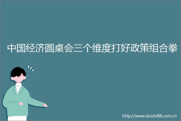 经济圆桌会三个维度打好政策组合拳
