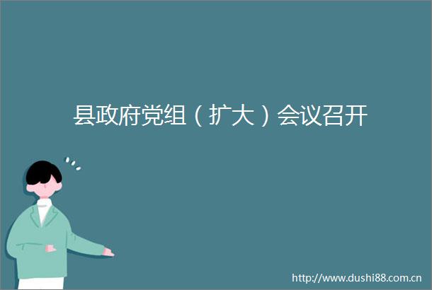 县党组（扩大）会议召开