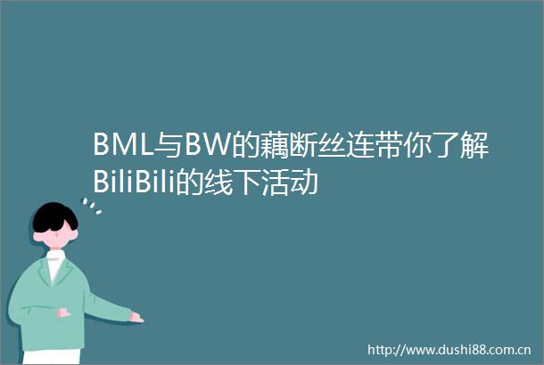BML与BW的藕断丝连带你了解BiliBili的线下活动