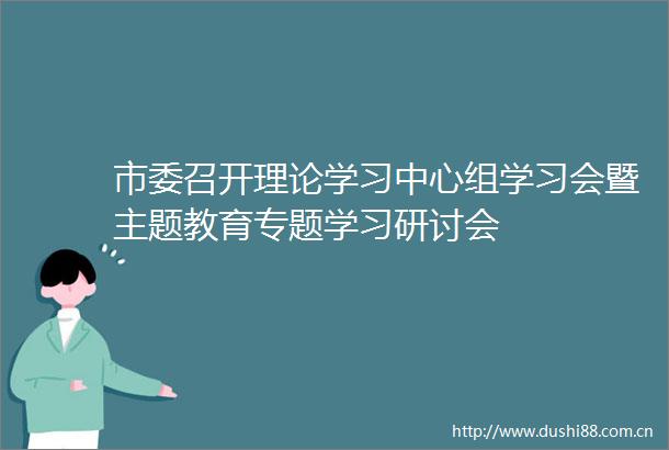 市委召开理论学习中心组学习会暨主题教育专题学习研讨会