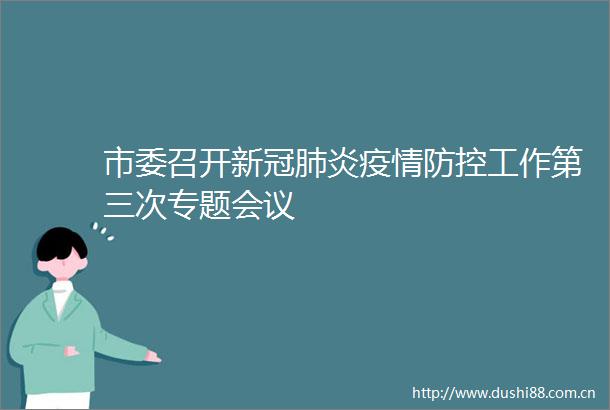 市委召开新冠肺炎疫情防控工作第三次专题会议