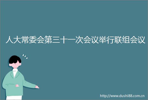 人大常委会第三十一次会议举行联组会议